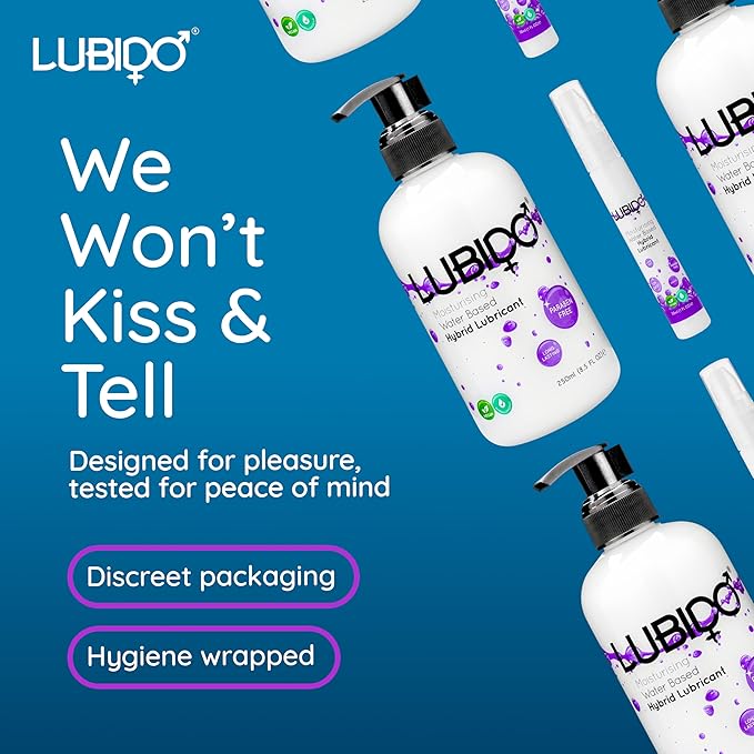 Lubido hybrid intimate lubricant bottle close up