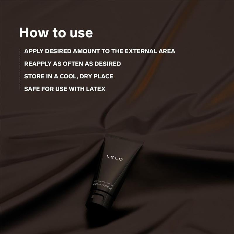 LELO 75ml personal moisturizer for intimate comfort with how to use 