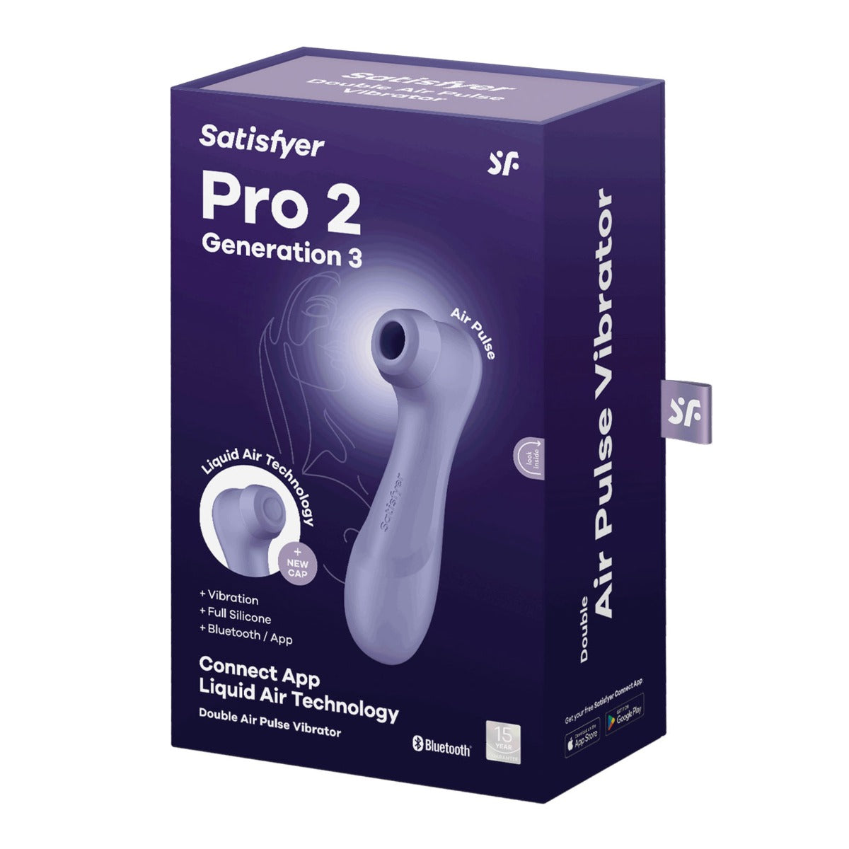 Satisfyer Pro 2 Generation 3 in lilac featuring Liquid Air Technology and vibration controls â€“ KSutra UK